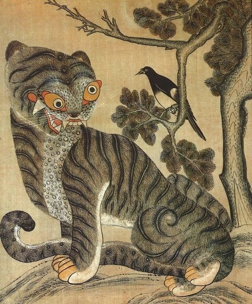 朝鮮民画（4）「虎図」: わくわくアート情報
