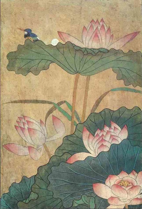 朝鮮民画（10）「花鳥図―蓮華図」: わくわくアート情報